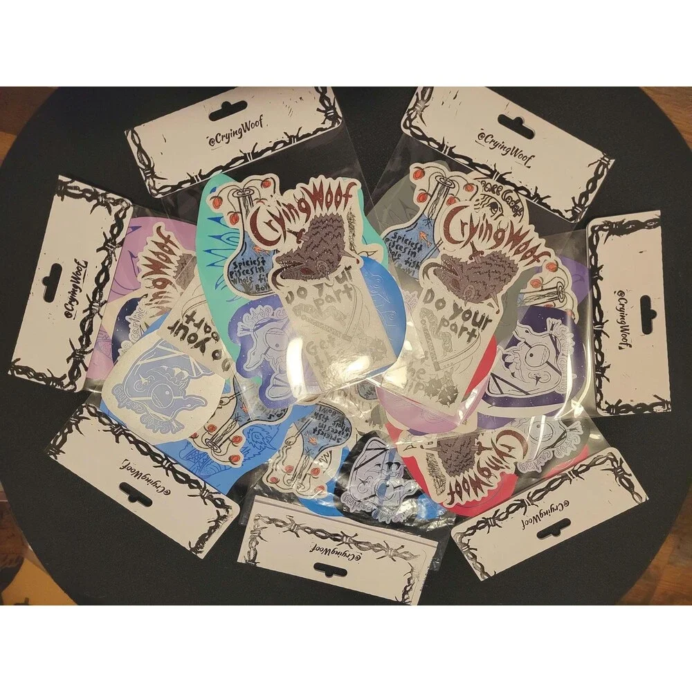 Sticker Pack. Custom 7 stickers in each packaging vinyl sticker, Decals